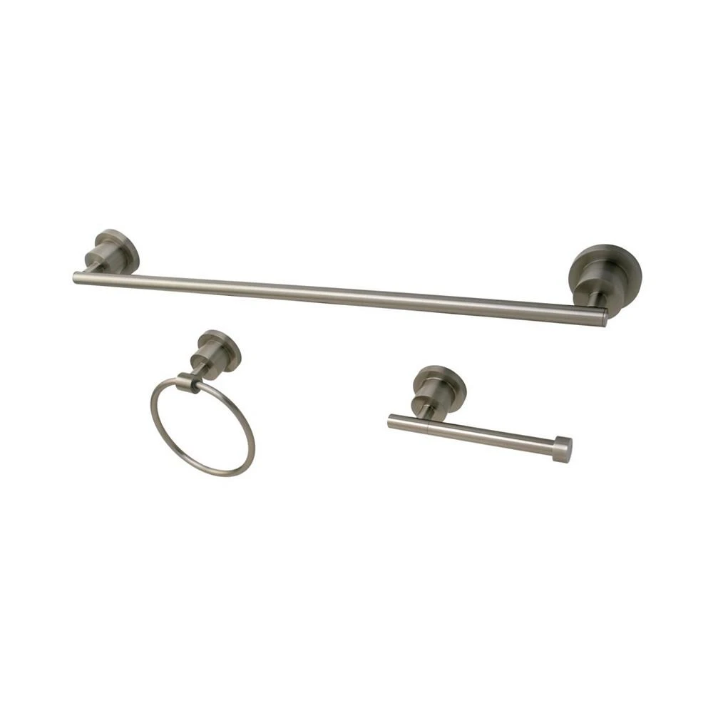 商品Kingston Brass|Concord Modern 3-Pc. Bathroom Accessories Set in Brushed Nickel,价格¥1621,第1张图片