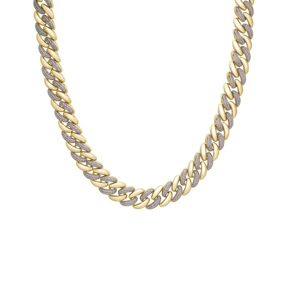 Men's Diamond Pavé Wide Link 24" Chain Necklace (1/2 ct. t.w.)商品第1张图片规格展示