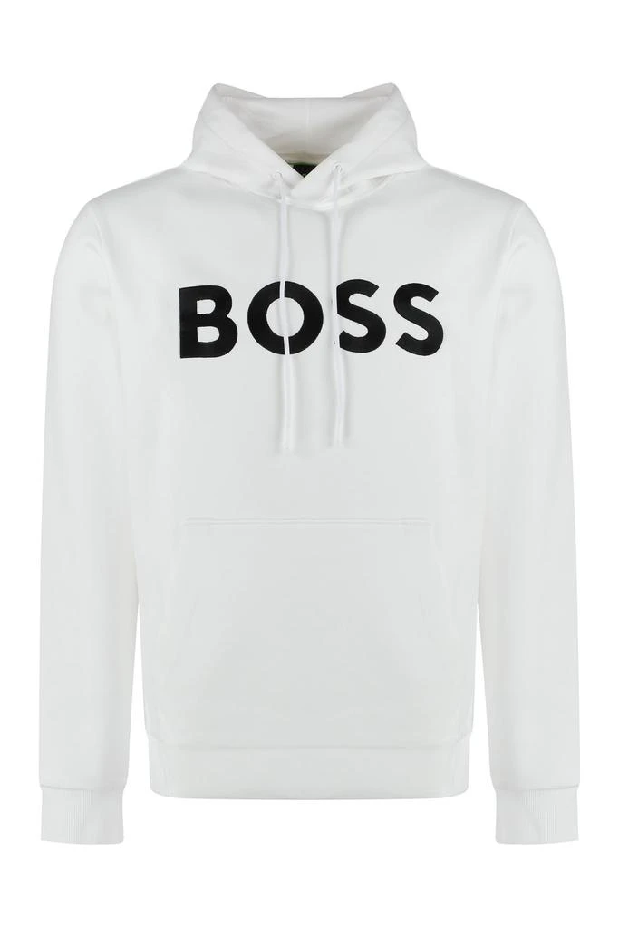 商品Hugo Boss|Hugo Boss Logo Printed Drawstring Hoodie,价格¥932,第1张图片