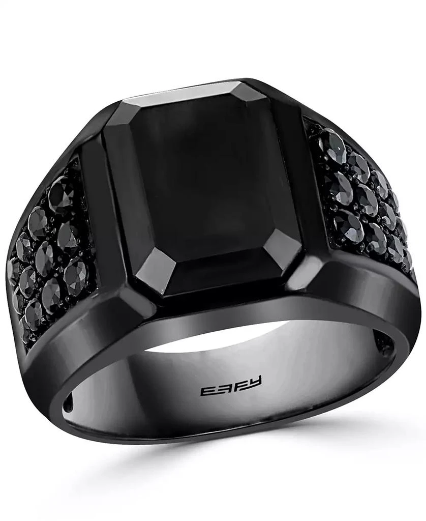 商品Effy|EFFY® Men's Onyx & Black Spinel Ring in Black PVD over Sterling Silver,价格¥1682,第1张图片