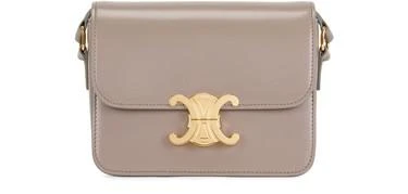 商品Celine|Triomphe 缎面小牛皮中小号皮包,价格¥31345,第4张图片详细描述