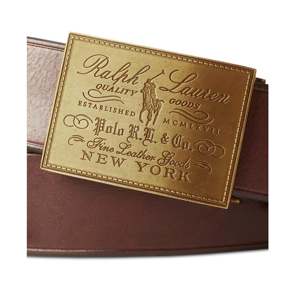 商品Ralph Lauren|Men's Heritage Plaque-Buckle Belt,价格¥1143,第2张图片详细描述