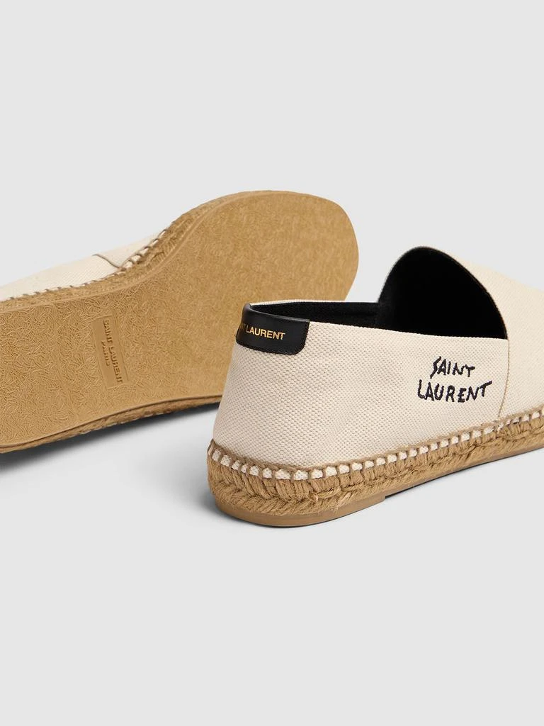 商品Yves Saint Laurent|Logo Cotton & Linen Canvas Espadrilles,价格¥4963,第4张图片详细描述