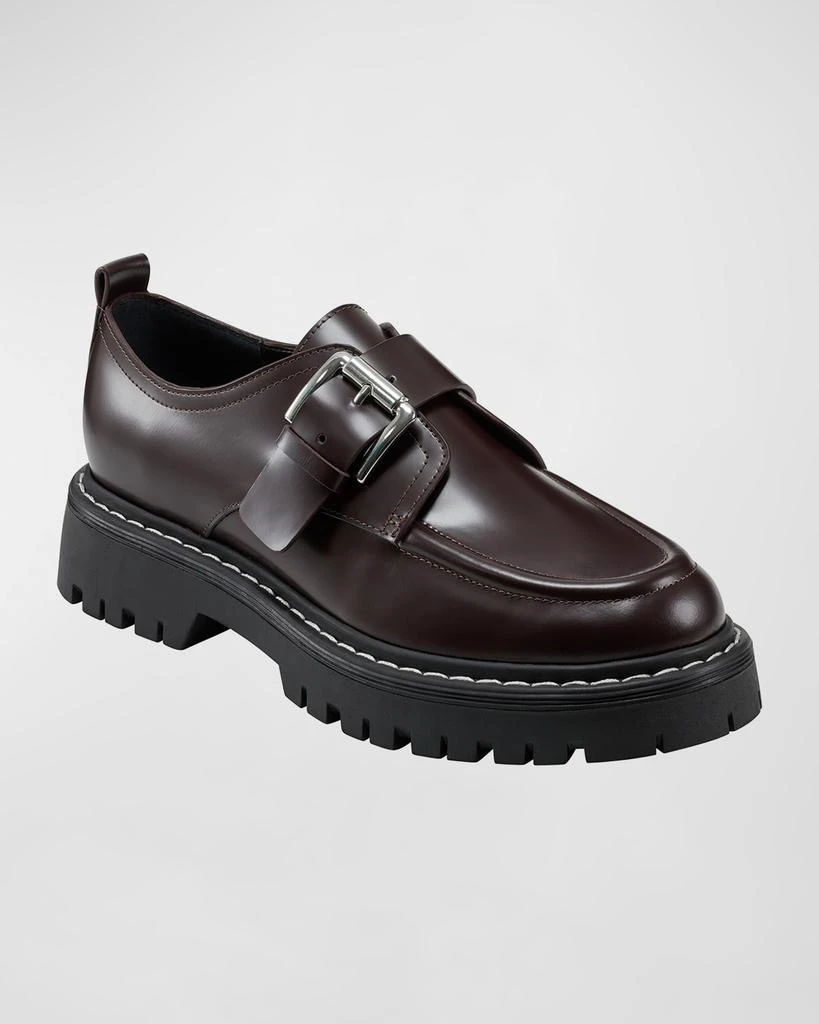 商品Marc Fisher|Tarla Leather Buckle Casual Loafers,价格¥1172,第2张图片详细描述