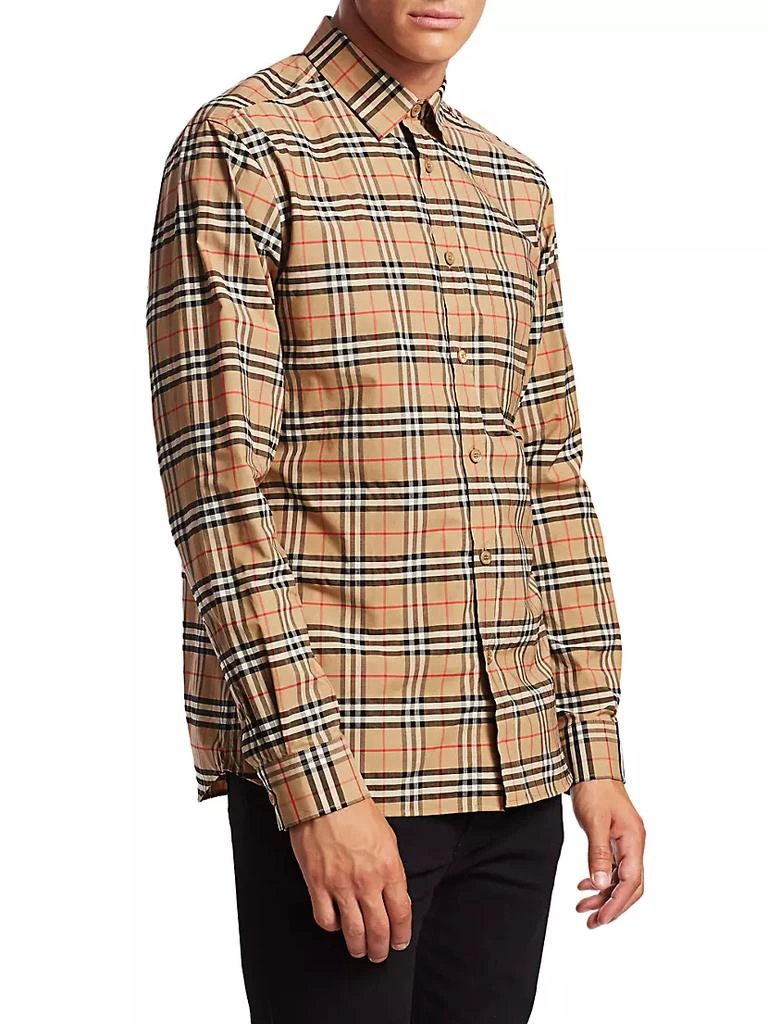 商品Burberry|Simpson Archive Plaid Long-Sleeve Shirt,价格¥4762,第4张图片详细描述