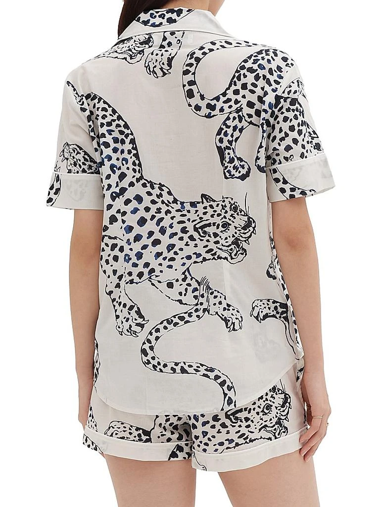 商品Desmond & Dempsey|Jaguar Print Cotton Short Pajama Set,价格¥1438,第5张图片详细描述