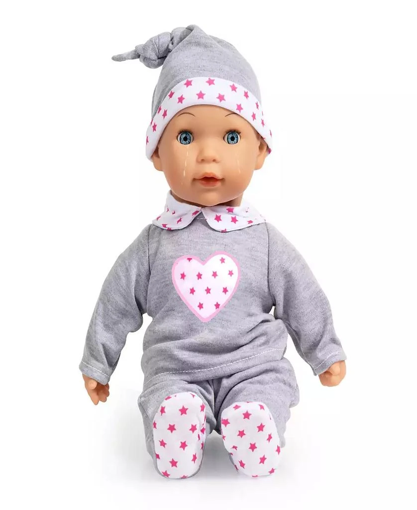 商品Bayer Design|Doll Grey, Pink, Hearts, Interactive Tears Baby,价格¥150,第4张图片详细描述