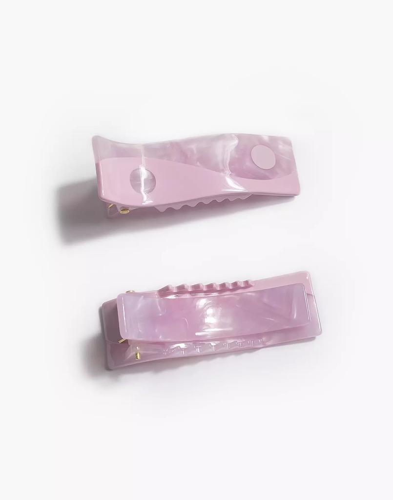 商品Madewell|Winona Irene Mini Yin-Yang Alligator Hair Clip in Strawberry Sugar,价格¥84,第4张图片详细描述