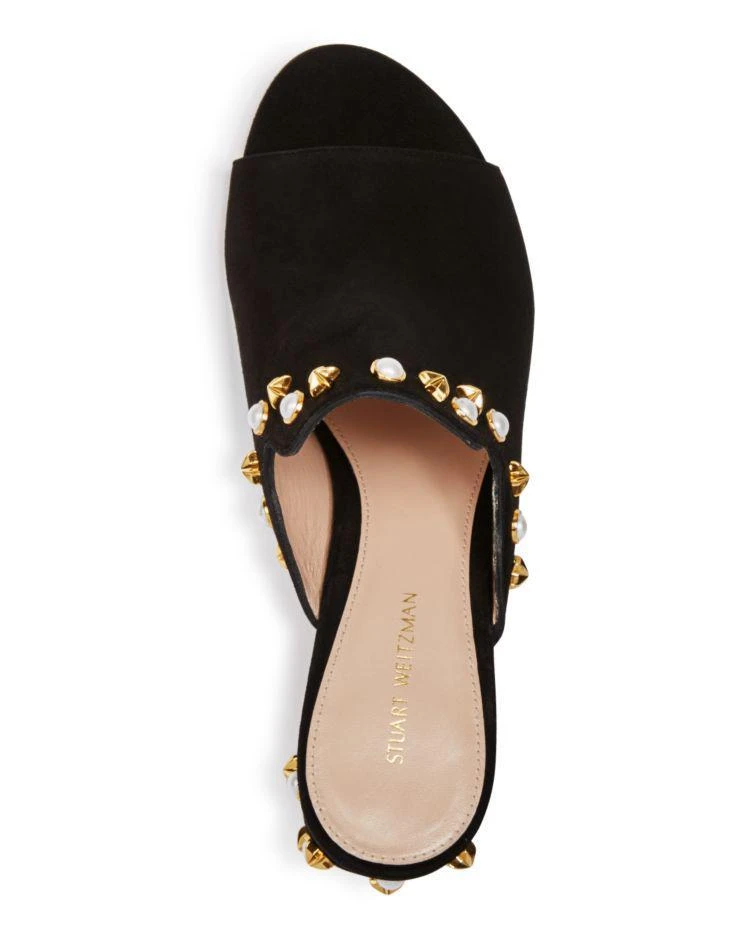 商品Stuart Weitzman|Women's Do Hickey Embellished Suede Mules,价格¥1305,第3张图片详细描述