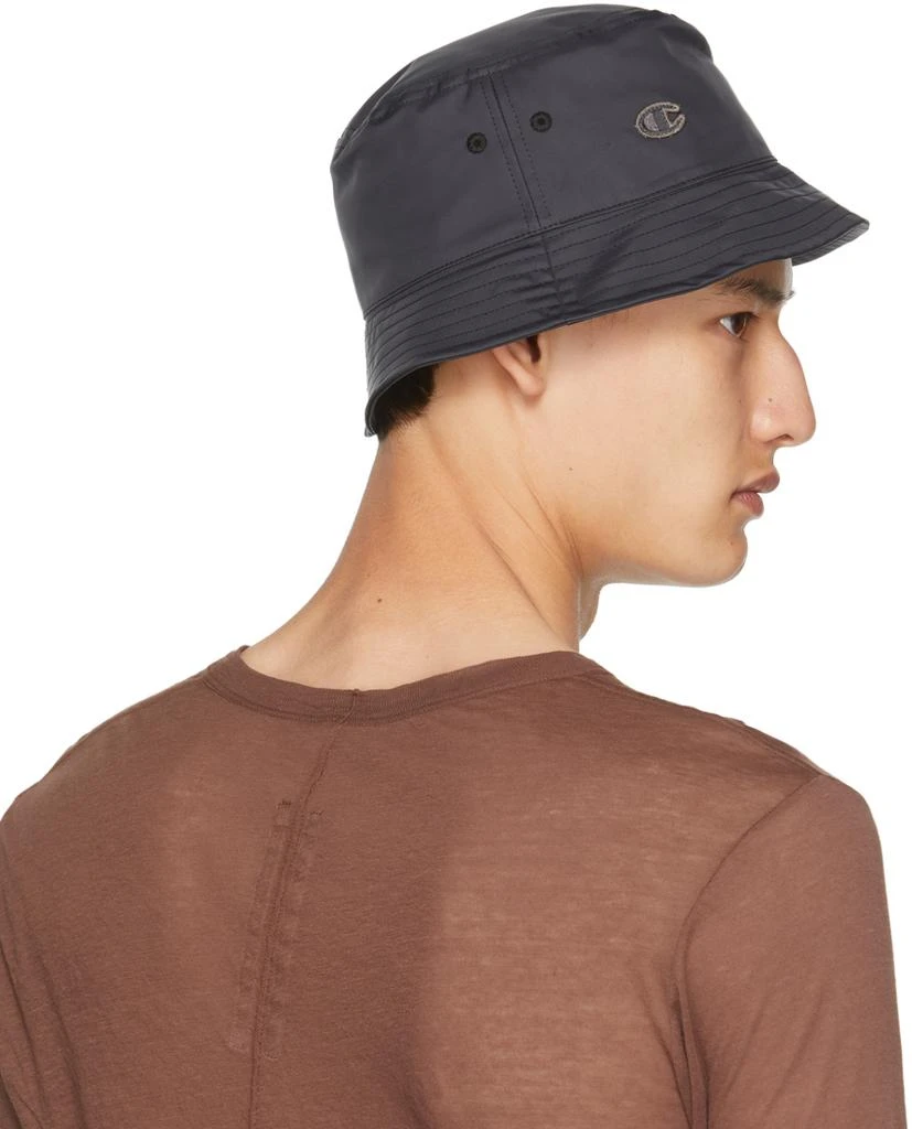 商品Rick Owens|Black Champion Edition Nylon Gilligan Hat,价格¥855,第3张图片详细描述