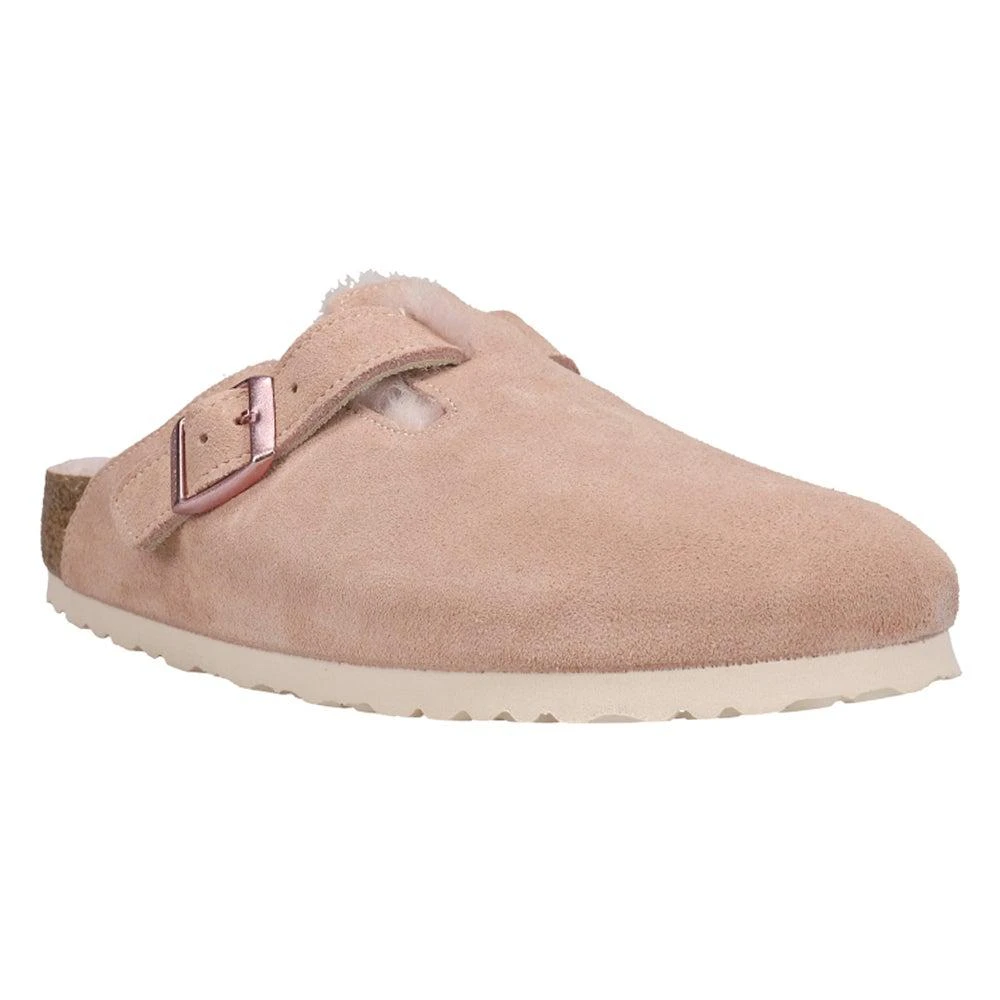 商品Birkenstock|Boston Shearling Suede Leather Clogs Narrow,价格¥1058,第2张图片详细描述
