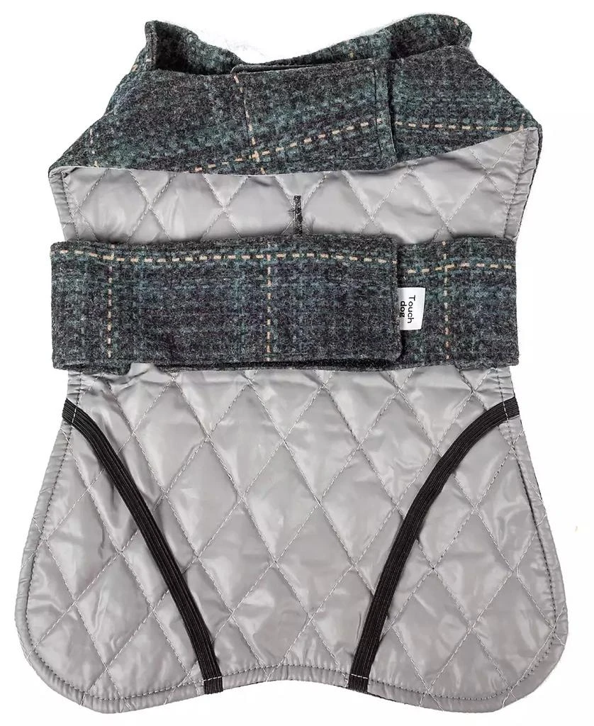 2-in-1 Windowpane Plaided Dog Jacket with Matching Reversible Dog Mat 商品