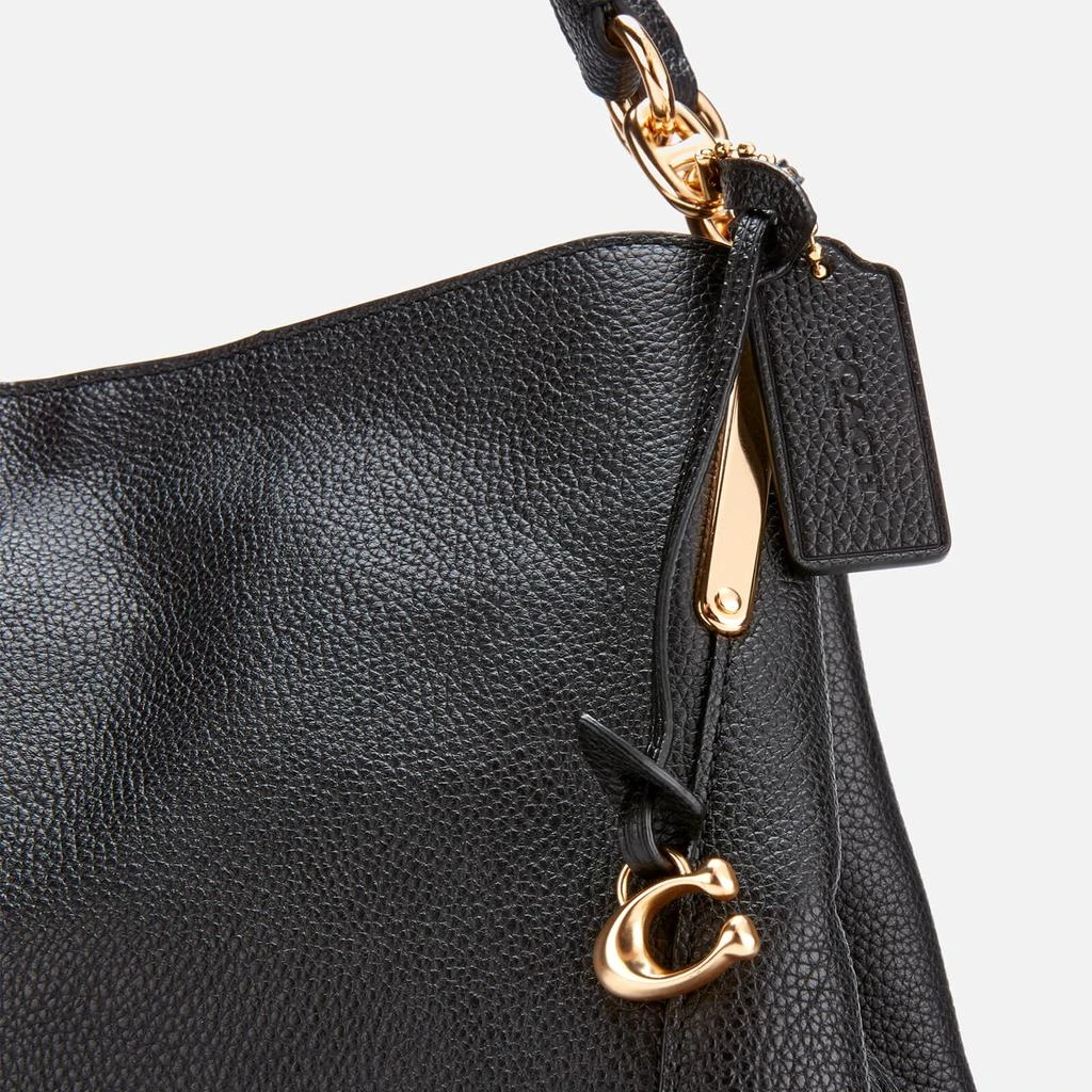 商品Coach|Coach Women's Polished Pebble Leather Dalton 28 Shoulder Bag - Black,价格¥1732,第4张图片详细描述