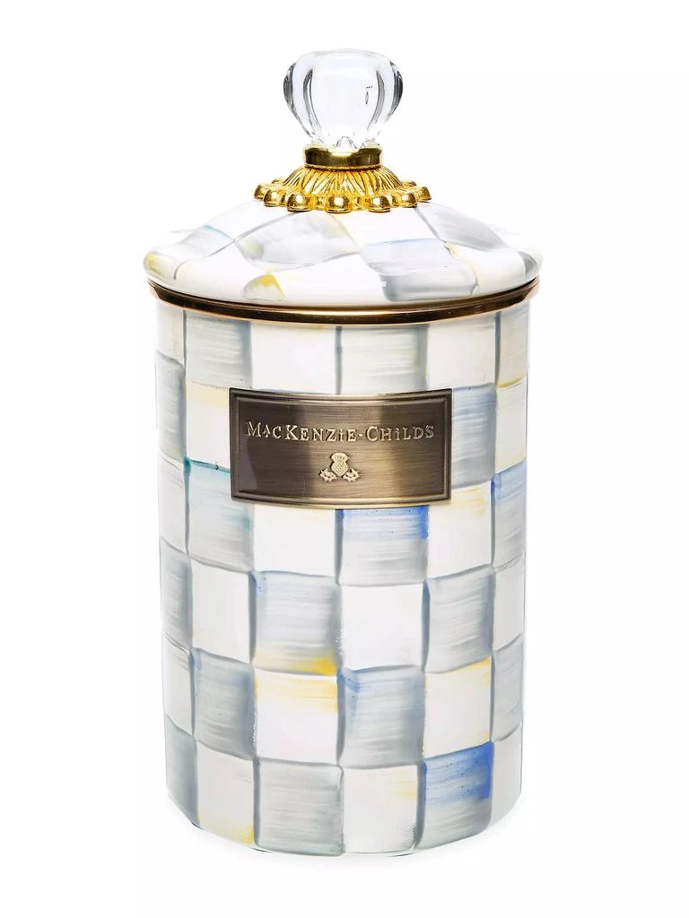 商品MacKenzie-Childs|Sterling Check Enamel Canister,价格¥644,第1张图片