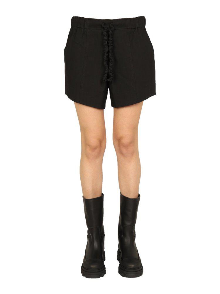 Ganni Elasticated Waist Drawstring Shorts商品第1张图片规格展示