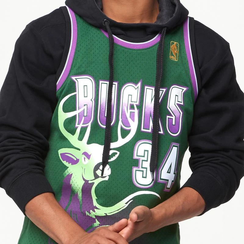 商品Mitchell and Ness|Mitchell & Ness NBA Swingman Jersey - Men's 复古球衣,价格¥848,第4张图片详细描述