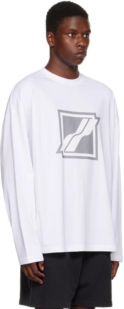 商品We11done|White Bonded Long Sleeve T-Shirt,价格¥636,第4张图片详细描述