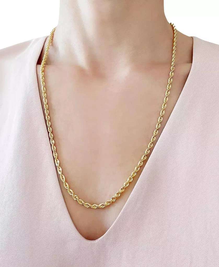 商品Macy's|Sparkle Rope Link 20" Chain Necklace (3.6mm) in 14k Gold,价格¥7388,第2张图片详细描述
