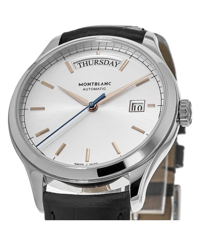 商品MontBlanc|Montblanc Heritage Automatic Silver Dial Leather Strap Men's Watch 118224,价格¥8897,第2张图片详细描述