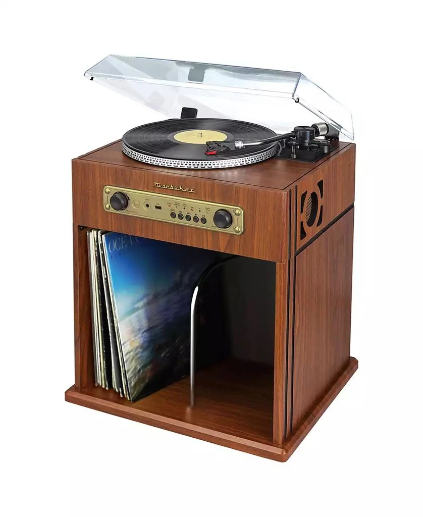 商品Studebaker|SB6059 Stereo Turntable with Bluetooth Receiver and Record Storage Compartment,价格¥1496,第1张图片