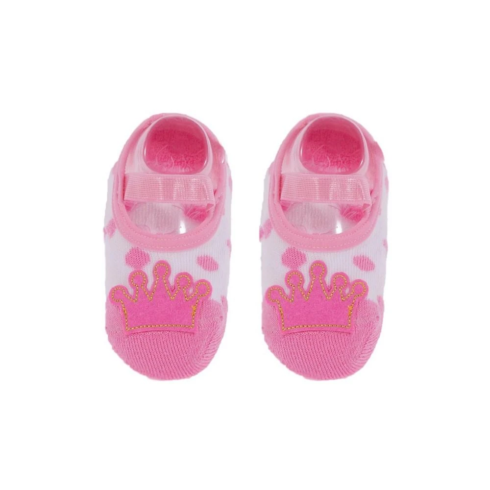 商品NWALKS|Toddler and Little Girls Socks with Crown Applique,价格¥94,第1张图片