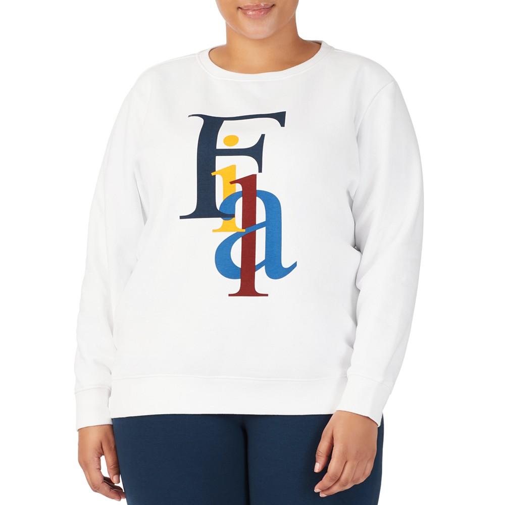 Plus Size Araceli Crewneck Logo Long-Sleeve Sweatshirt商品第1张图片规格展示