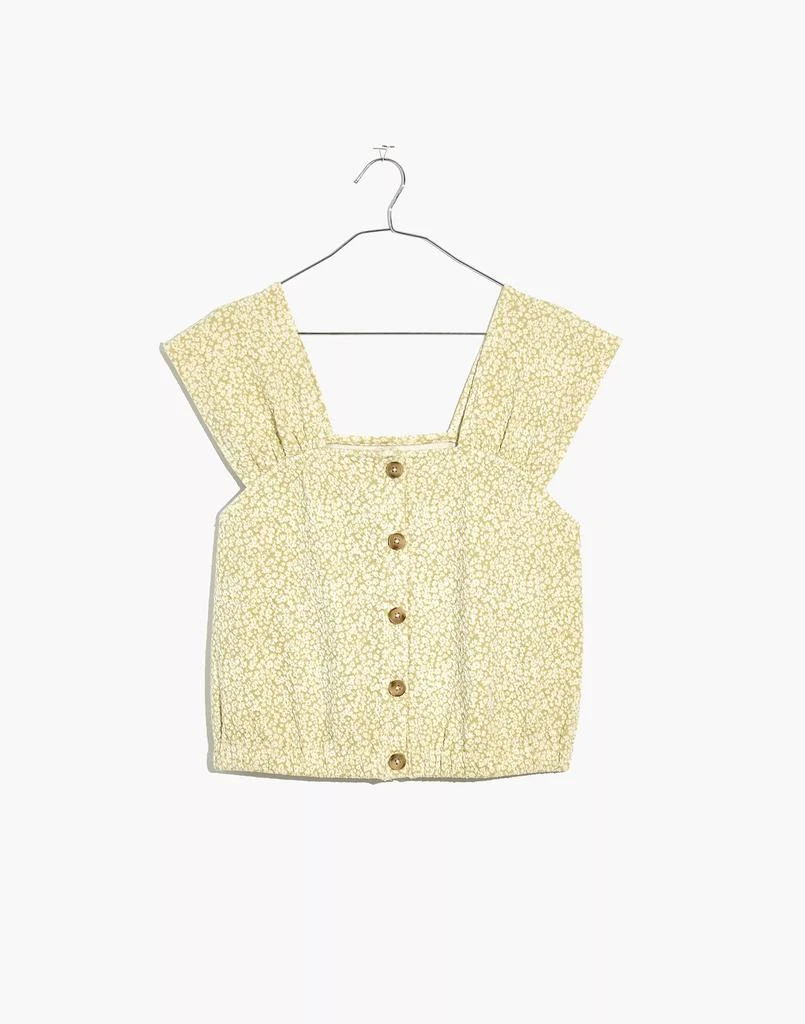 商品Madewell|Floral Jacquard Button-Front Top,价格¥236,第4张图片详细描述