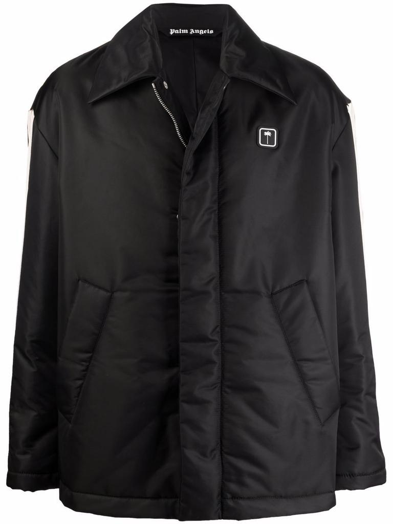 Palm Angels Men's  Black Polyamide Outerwear Jacket商品第1张图片规格展示