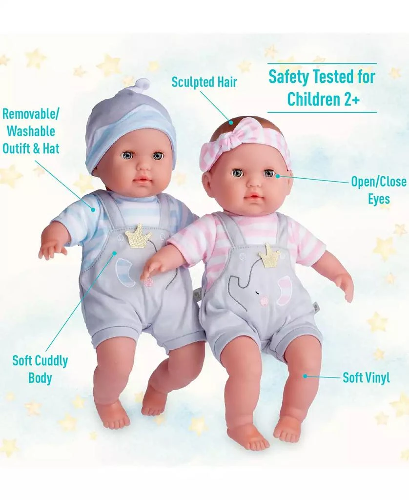 商品JC TOYS|Berenguer Boutique Twins 15" Soft Body Baby Doll,价格¥374,第3张图片详细描述