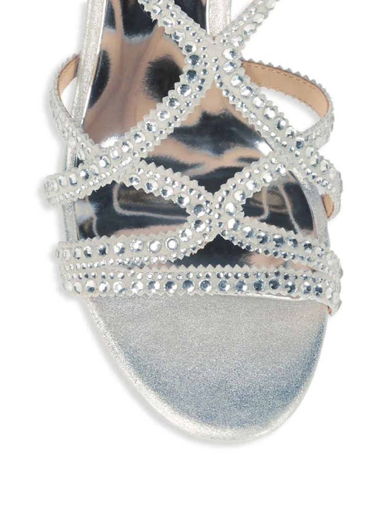商品Badgley Mischka|Wilde Embellished Leather Sandals,价格¥552,第3张图片详细描述