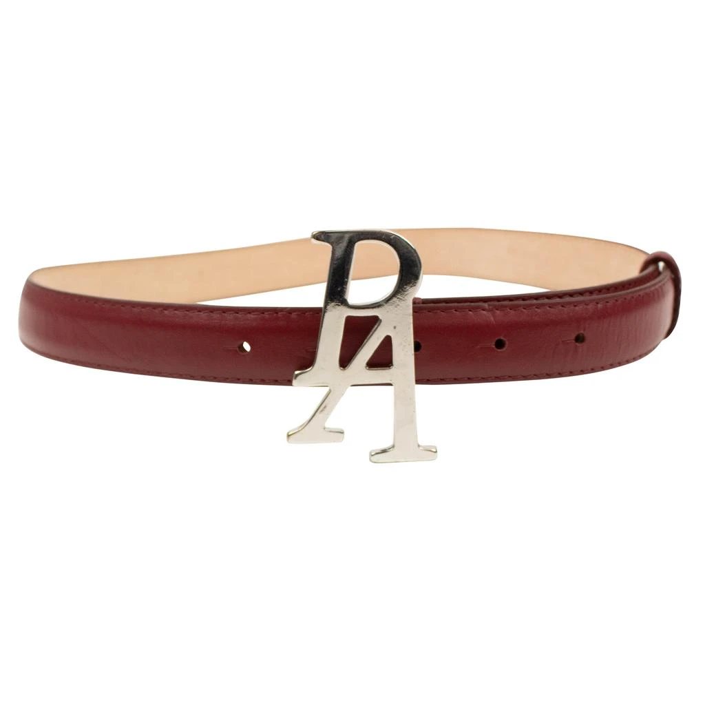 Palm Angels Red Leather Logo Plate Belt 1