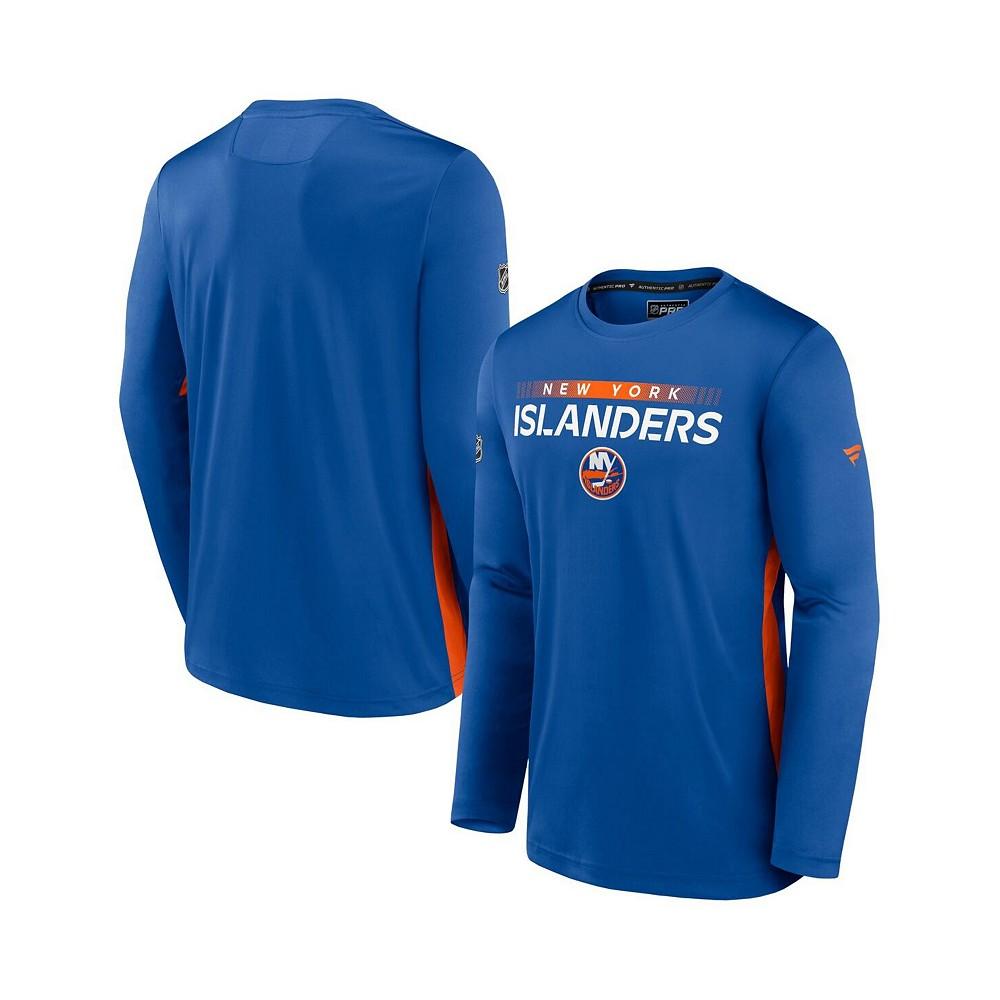 Men's Branded Royal New York Islanders Authentic Pro Rink Performance Long Sleeve T-Shirt商品第1张图片规格展示