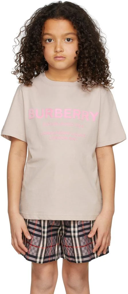 商品Burberry|粉色 Horseferry Print 儿童 T 恤,价格¥1740,第2张图片详细描述