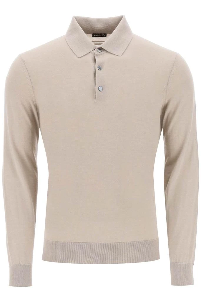 商品Zegna|Zegna cashseta polo sweater,价格¥4577,第1张图片