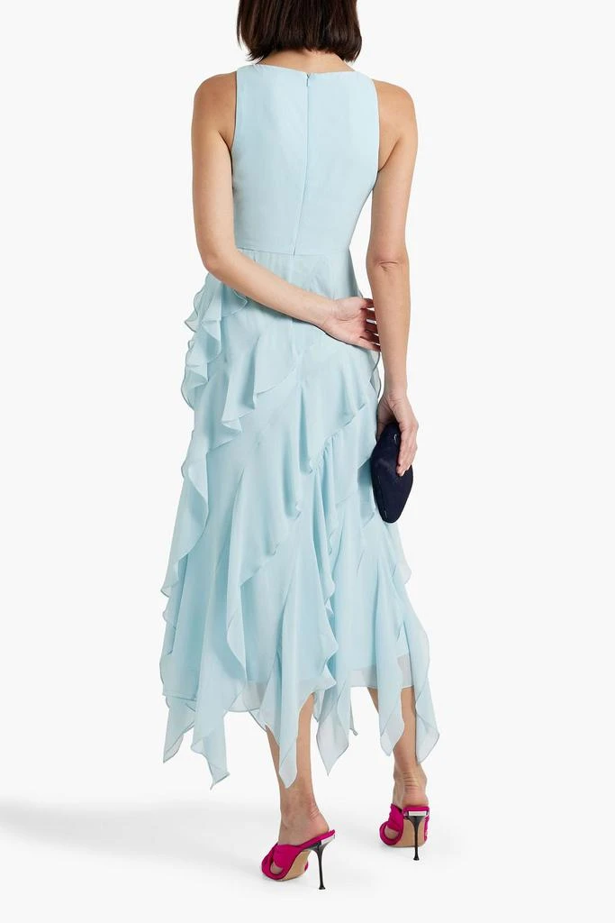 商品Badgley Mischka|Ruffled chiffon midi dress,价格¥2048,第3张图片详细描述