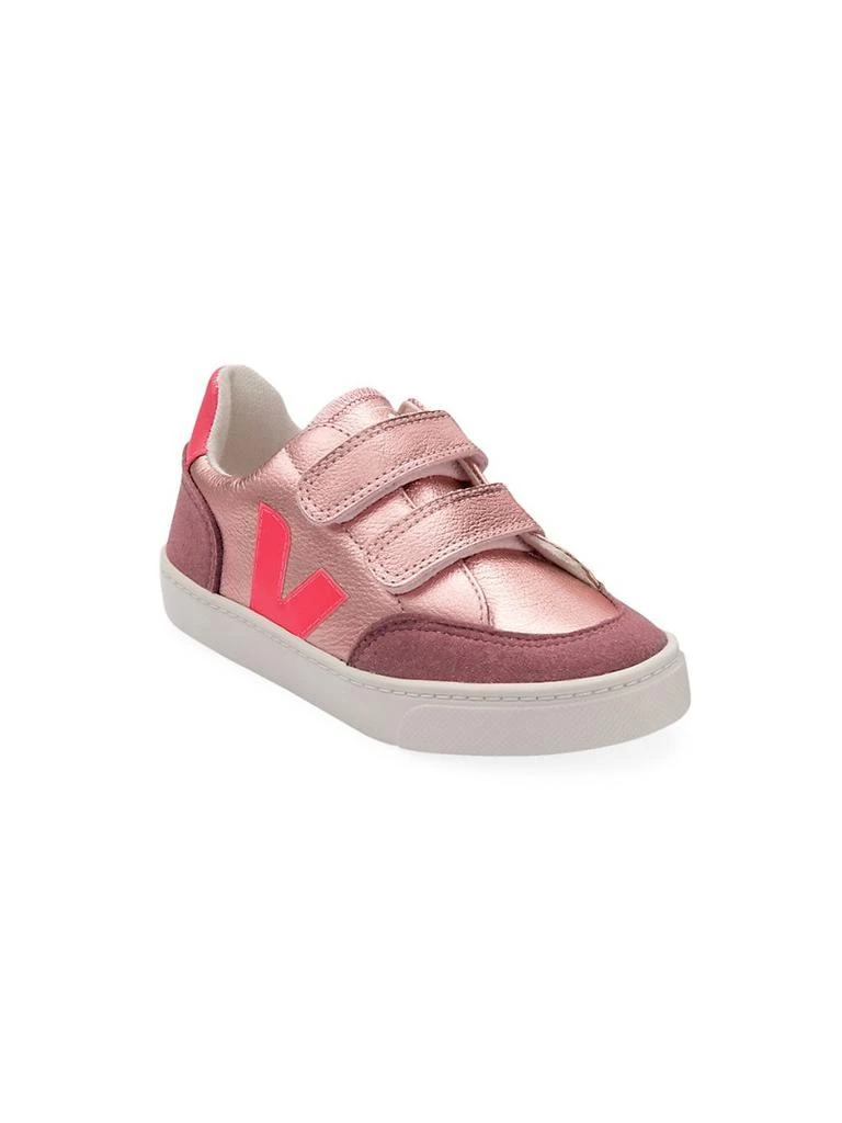 商品Veja|Baby's, Little Girl's & Girl's Metallic Leather Grip-Tape Sneakers,价格¥825,第1张图片