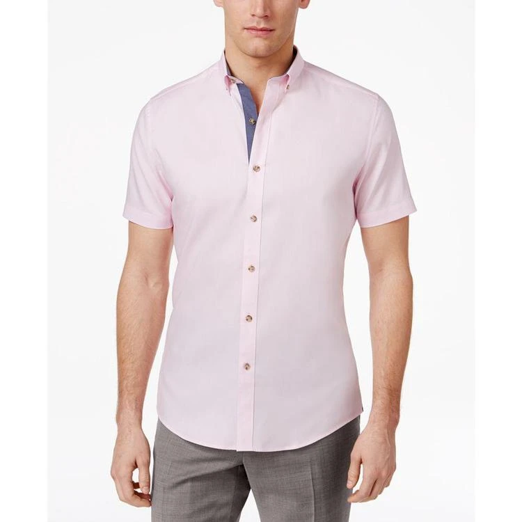 商品Bar III|Men's Wear Me Out Slim-Fit Stretch Easy Care Short Sleeve Dress Shirt, Created for Macy's,价格¥124,第1张图片