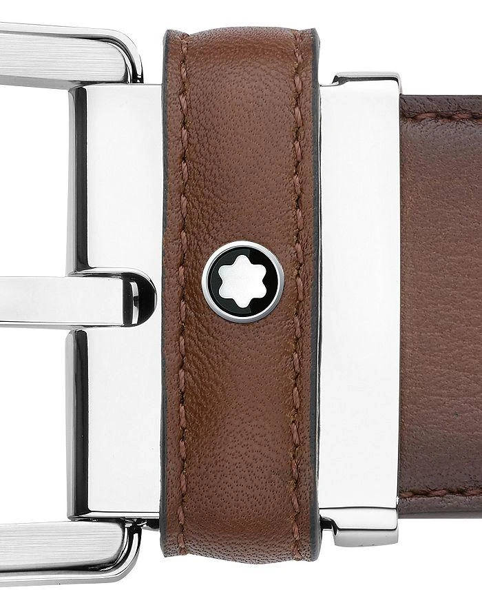 商品MontBlanc|Men's Horseshoe Shiny & Matte Stainless Steel Pin Buckle Belt,价格¥3704,第3张图片详细描述