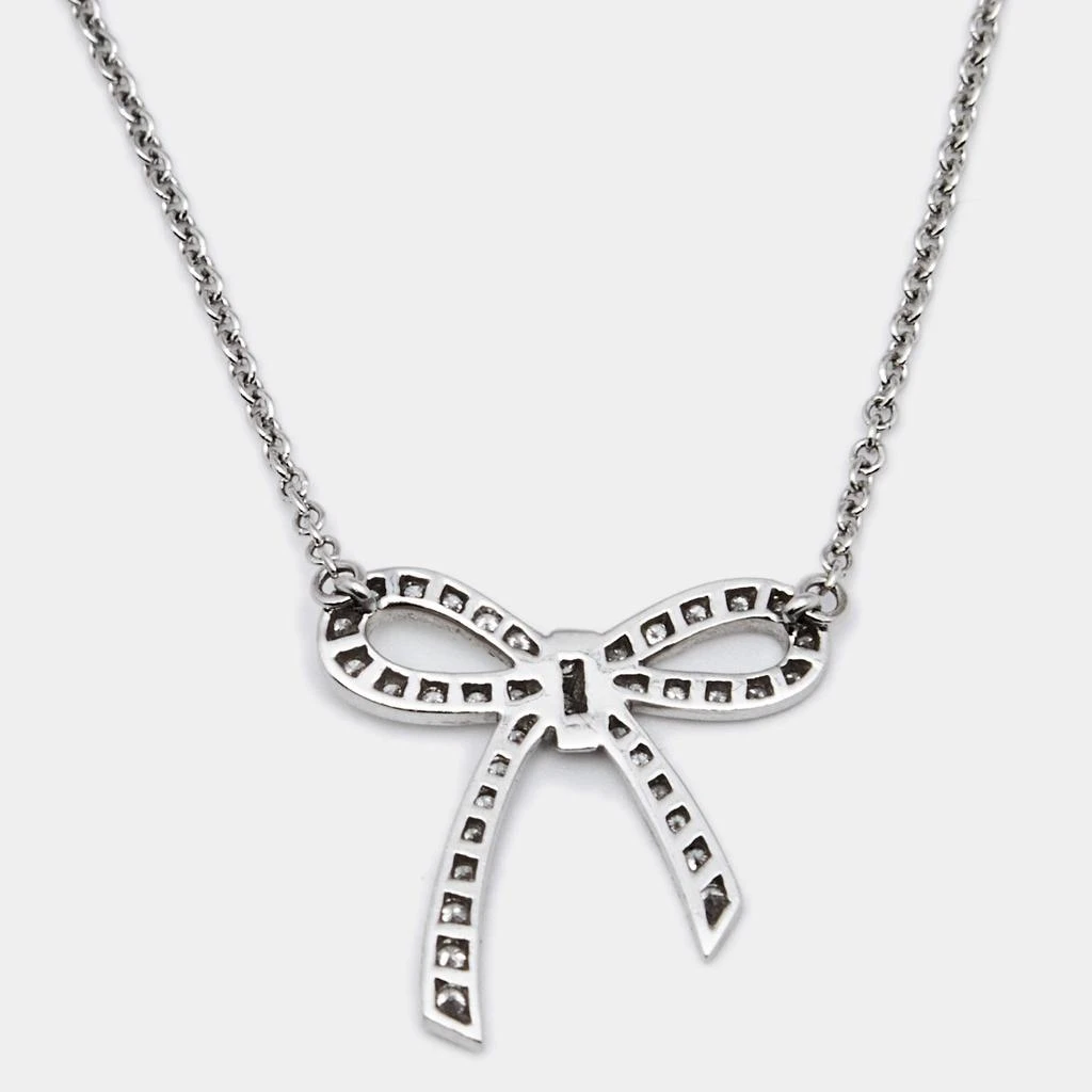 商品[二手商品] Tiffany & Co.|Tiffany & Co. Bow Diamond Platinum Pendant Necklace,价格¥10322,第3张图片详细描述