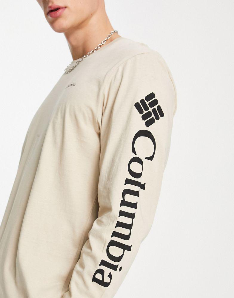 Columbia North Cascades sleeve print long sleeve t-shirt in stone商品第3张图片规格展示