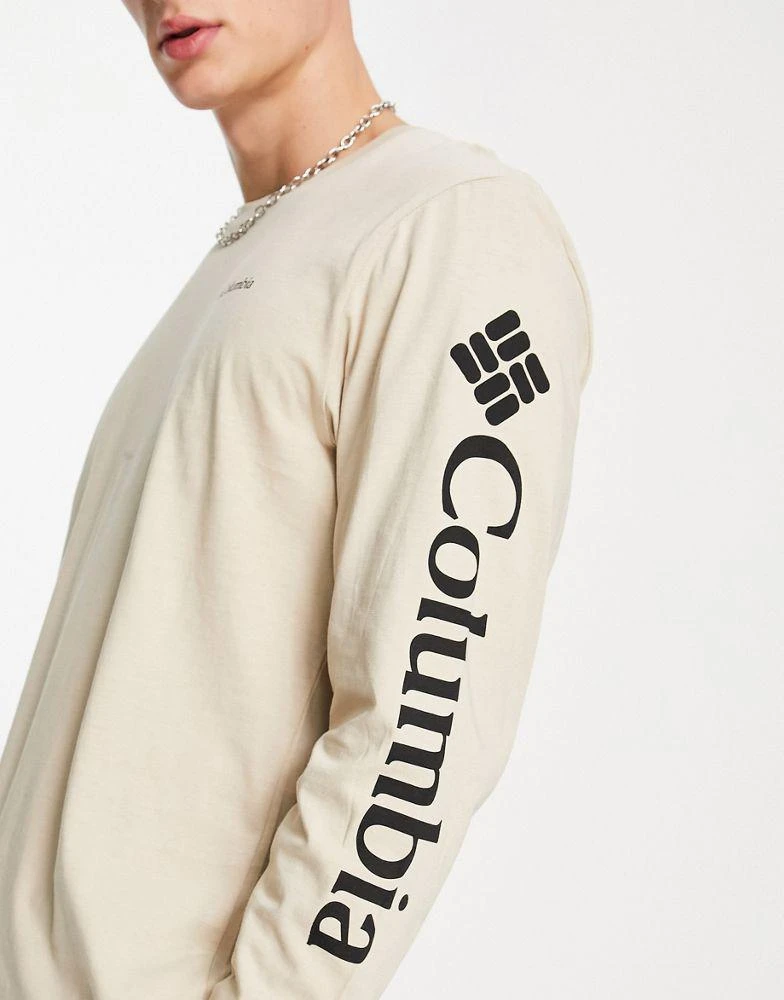 商品Columbia|Columbia North Cascades sleeve print long sleeve t-shirt in stone,价格¥215,第3张图片详细描述