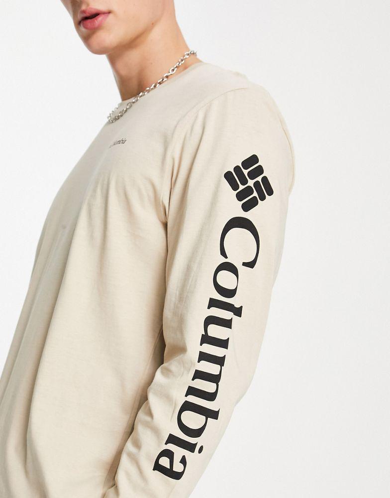 商品Columbia|Columbia North Cascades sleeve print long sleeve t-shirt in stone,价格¥191,第5张图片详细描述