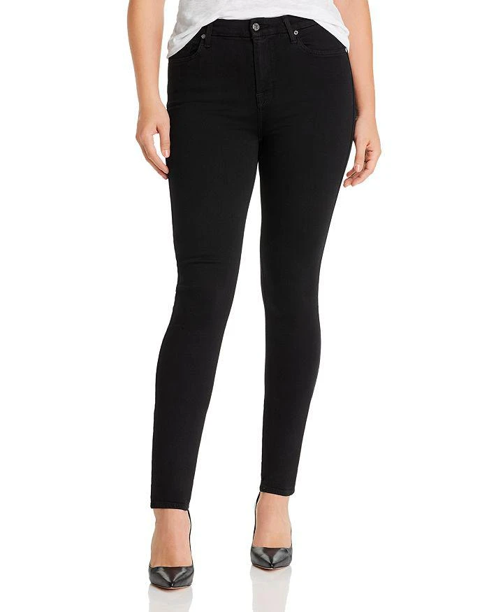 商品7 For All Mankind|Slim Illusion Luxe High Waist Skinny Jeans in Black,价格¥1038,第2张图片详细描述