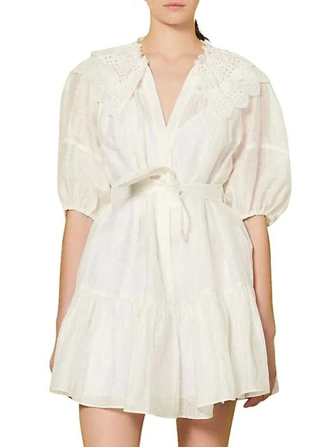 商品Sandro|Emiliana Sheer Linen Mini Dress,价格¥1986,第3张图片详细描述
