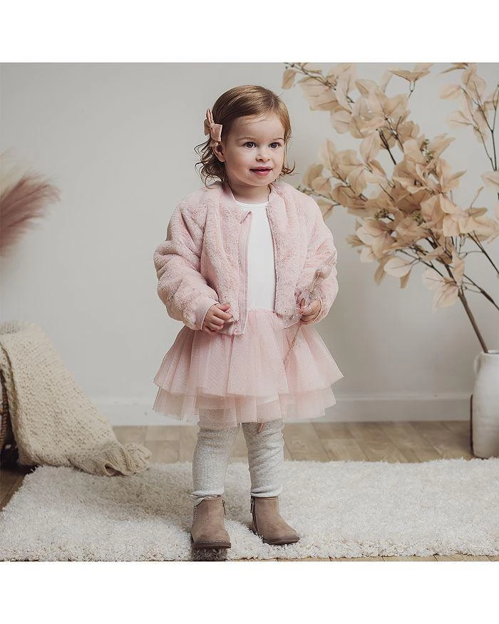 商品Miniclasix|Girls' Faux Fur Jacket, Tutu Top & Leggings Set - Baby,价格¥550,第3张图片详细描述