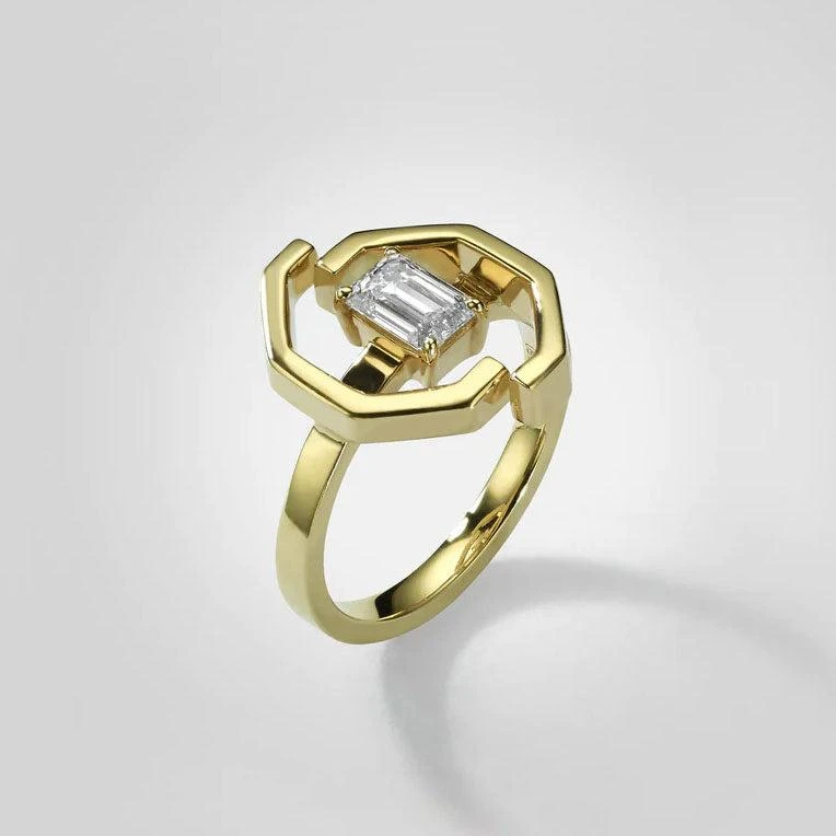 商品AME|Âme Angles 18K Yellow Gold, Lab-Grown Diamond 0.68ct. tw. Signature Ring Sz. 5.75,价格¥15648,第3张图片详细描述
