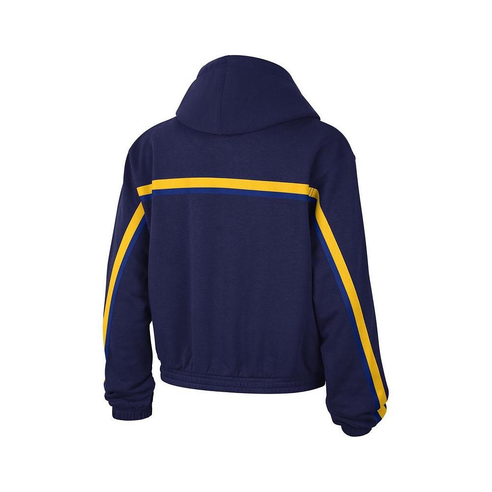 Women's Brand Royal Golden State Warriors Courtside Statement Edition Pullover Hoodie商品第2张图片规格展示