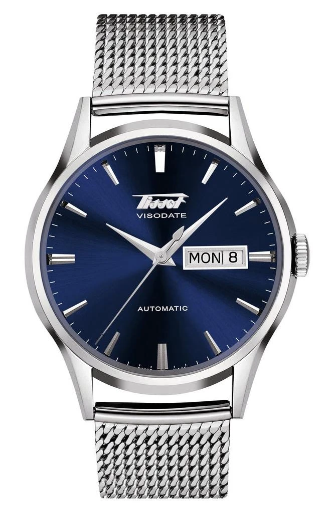 商品Tissot|Heritage Visodate Automatic Mesh Strap Watch, 40mm,价格¥3321,第1张图片