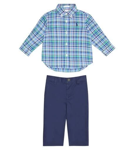 商品Ralph Lauren|婴幼儿 — 棉质衬衫与裤装套装,价格¥743,第1张图片