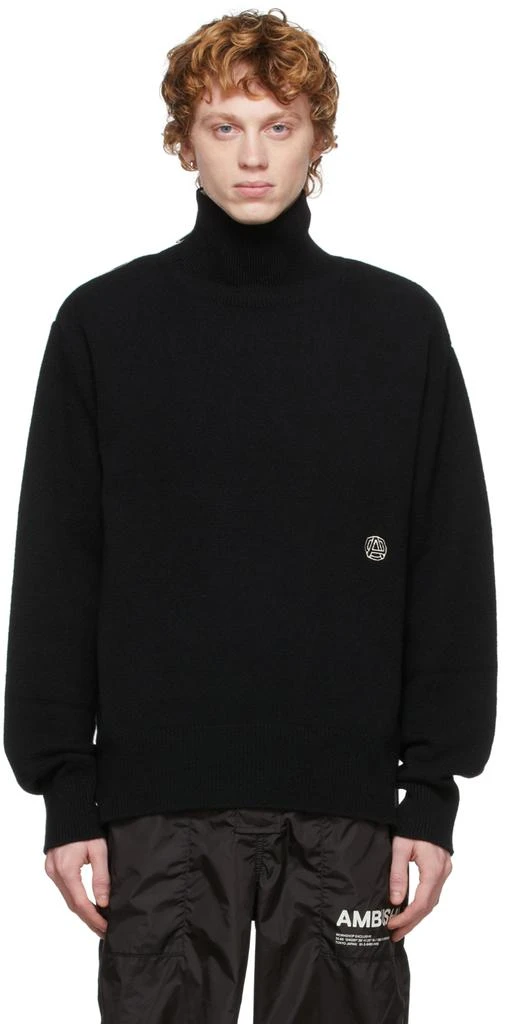 商品Ambush|Black Wool Zip-Up Turtleneck,价格¥5160,第1张图片